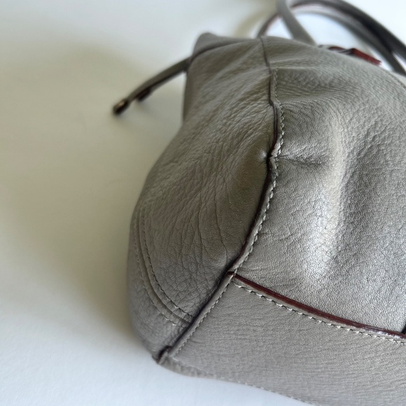 Kate Spade Grey Genuine Pebble Leather Handbag Shoulder Bag - Picture 9 of 15